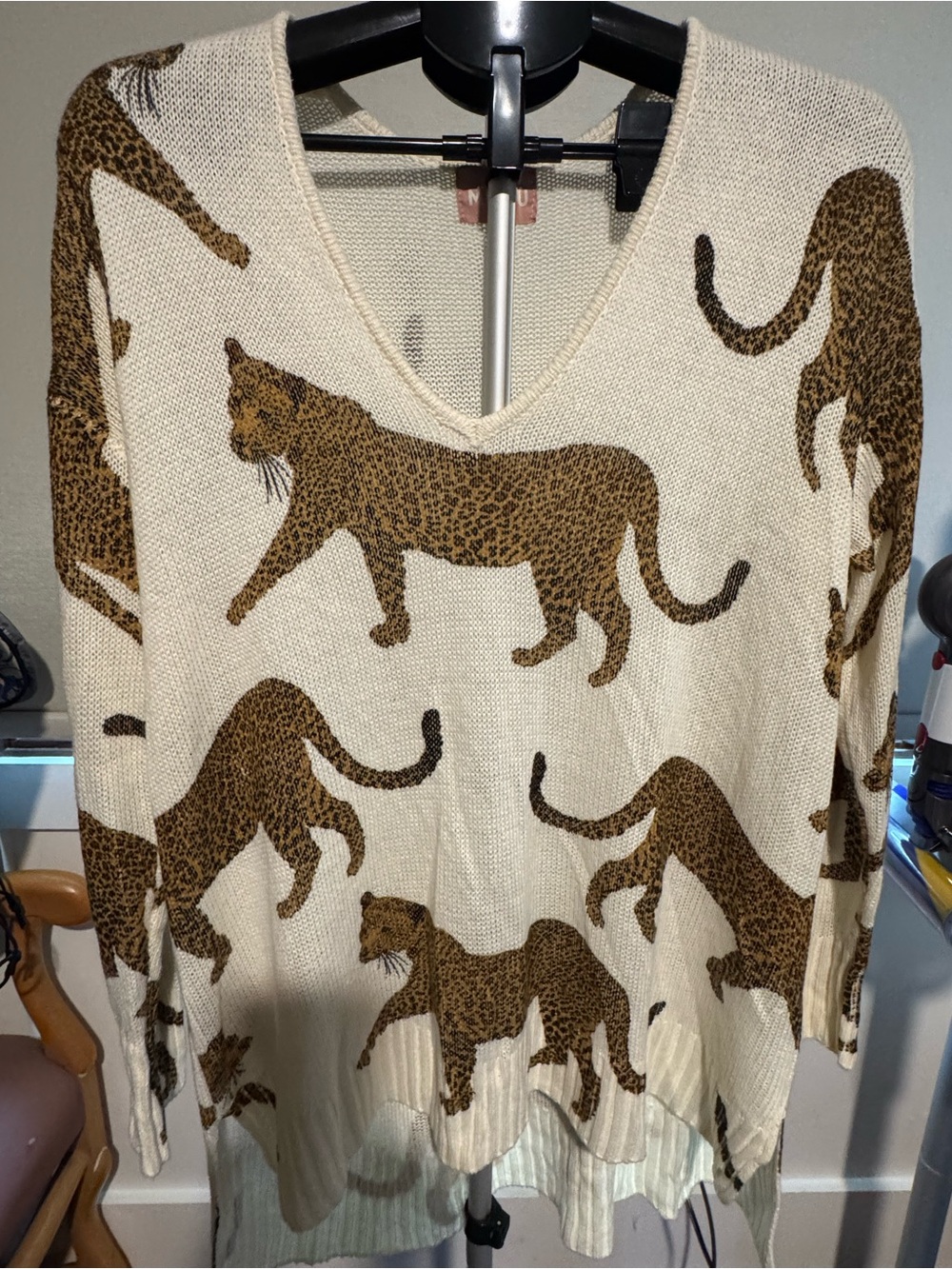 SHOW ME YOUR MUMU Hug Me Sweater Leopard Knit